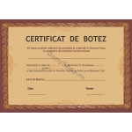 Certificat pentru Botez